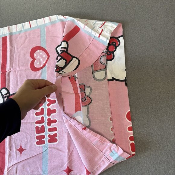 Vintage Hello Kitty Pillow case (1) Standard Hearts Stars Pink Y2k Sanrio Kawaii - Picture 8 of 9